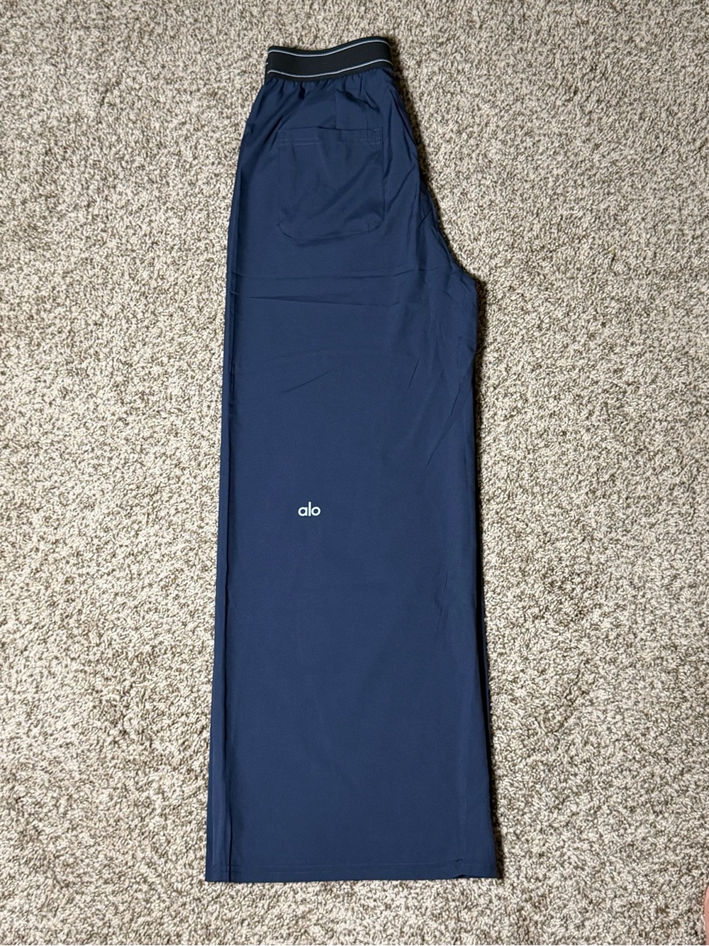 Alo Navy Wide Leg Athletic Pants